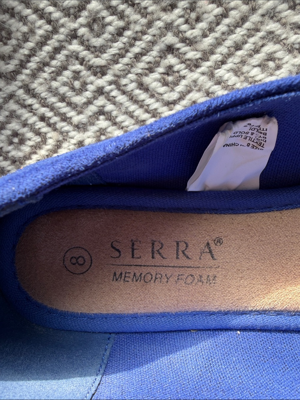 Serra Women's Royal Blue Pointed Toe Flats with Folded Detail - Picture 4 of 10
